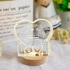 5/8cm Wooden LED Display Base Light Luminous USB Lamp Holder for Crystal Ball Glass Resin Art Ornament Stand Decor Kids Gifts