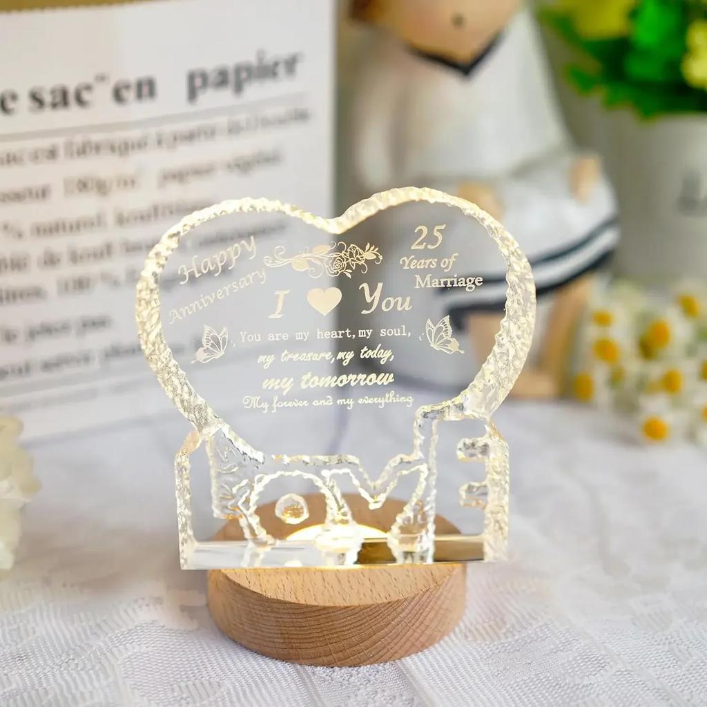 5/8cm Wooden LED Display Base Light Luminous USB Lamp Holder for Crystal Ball Glass Resin Art Ornament Stand Decor Kids Gifts