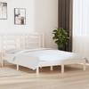 Vidaxl Bed Frame Without Mattress, White, 160X200 Cm, Solid Pine Wood