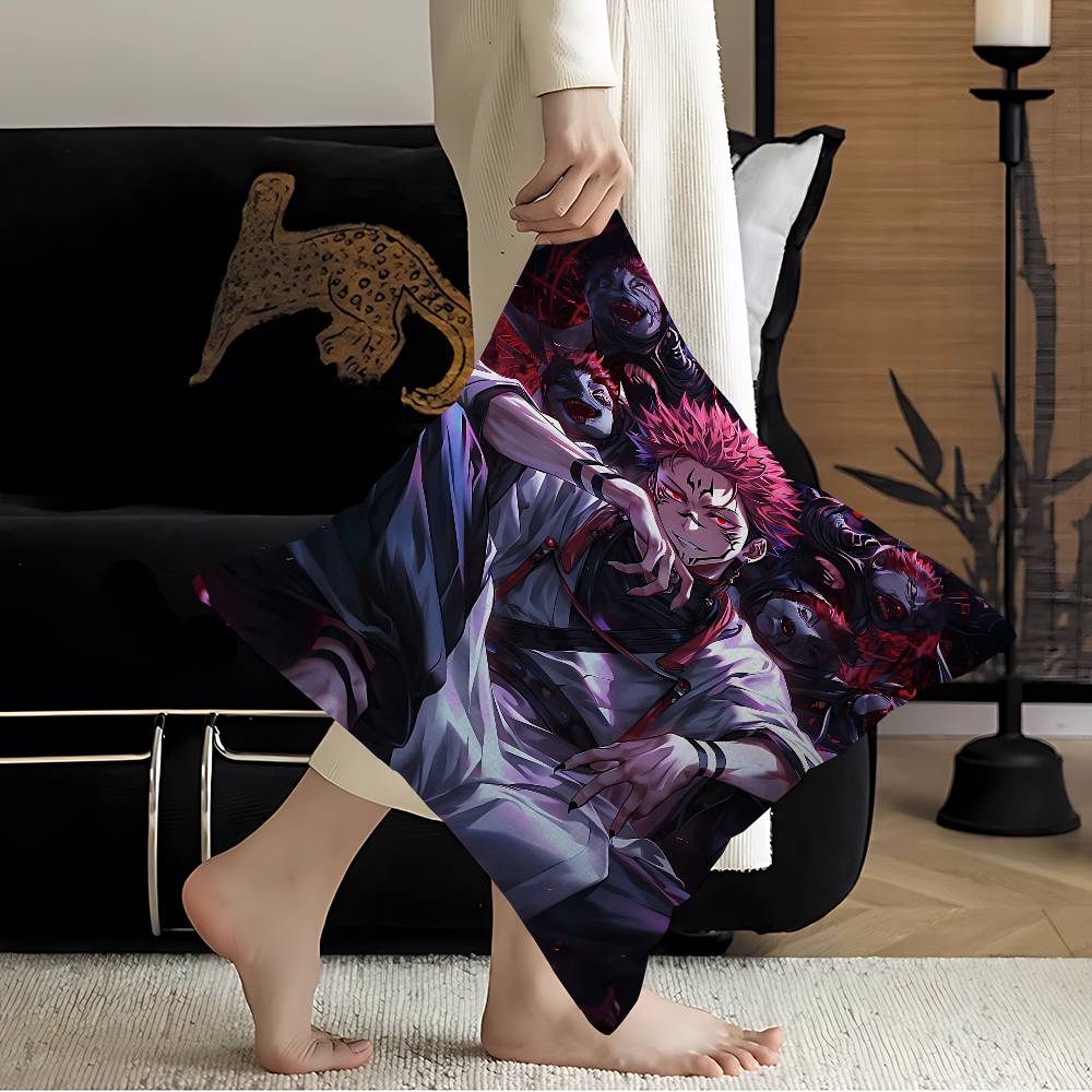 Yuji Itadori And Ryomen Sukuna Classic Movie Maple Design Cushion Cover Happy Autumn Harvest Decor Holiday Decorati Pillow Cover