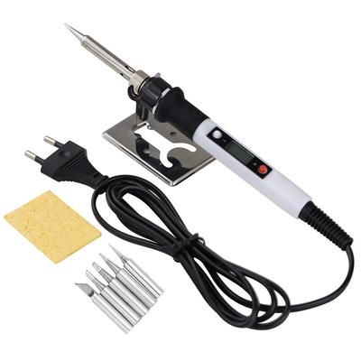 Saldatore con display digitale LCD 80W Testa per saldatore a temperatura regolabile 220V/110V Kit di strumenti per saldatura