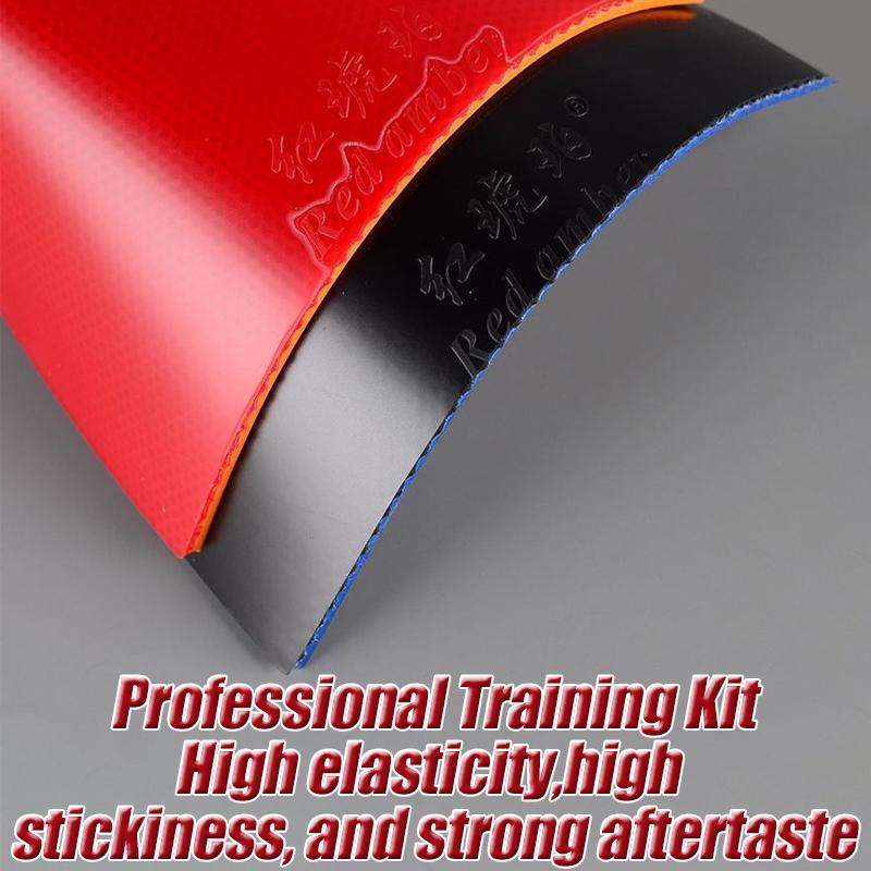 Hoch elastisches Klebegummi mit Noppen Innen Tischtennis Rot Bernstein Tischtennisbelag Gummi Adstringierender Schwamm Für Tischtennis Training