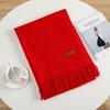 Solid Color Imitation Cashmere Warm Scarf Women's Four Seasons Can Be Used with Outer Shawl Fringed Versatile Scarf