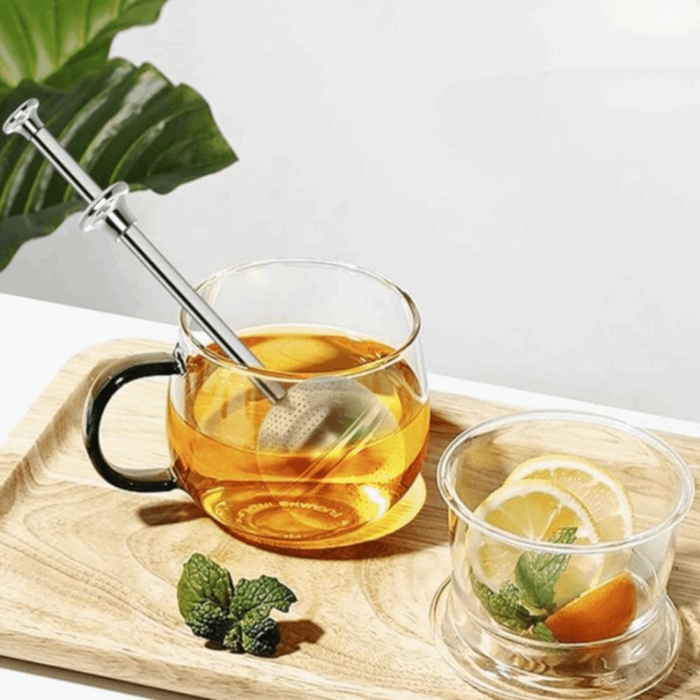2PCS Fine Mesh Long Handle Tea Strainer Ball 304 Stainless Steel Tea Filter Office