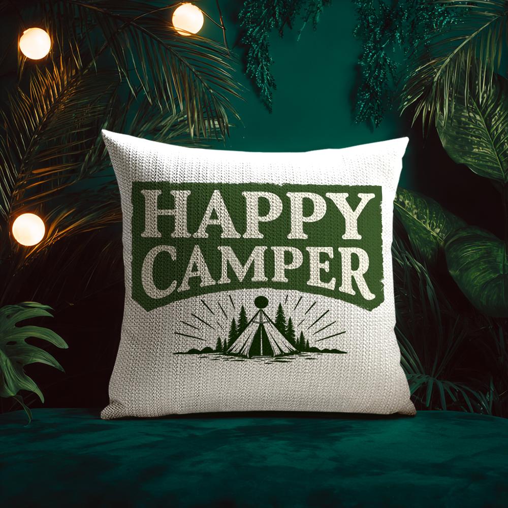 Retro American Style Letter Printing Cushion Cover Silky Elegant Comfort Sofa Bed Invisible Zipper Beach Pillowcase