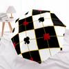 1pc Playing Cards Pattern Automatic Folding Umbrella - Compact 8-Rib Design, Durable Plastic & Iron, Festive Gift, Compact Umbrellan037