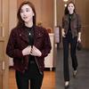 Damen Leopard Print Schlankmachende Lässige Jacke - Herbst/Winter Petite Samtmantel.