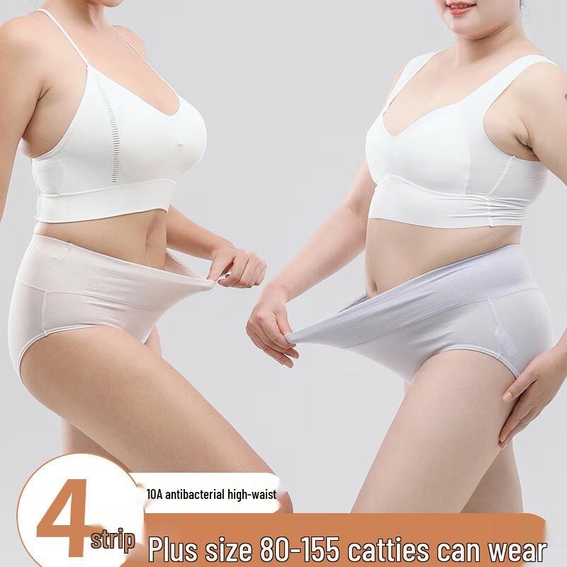 Urban Beauty Women's High-Waist Cotton Tummy Control Antibacterial Underwear 4-Pack