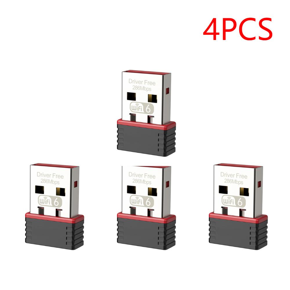 1-5PCS USB Adapter 2.4GHz 286Mbps Wireless USB WiFi Network Adapter AX Protocol High Speed USB Receiver for Desktop Computer