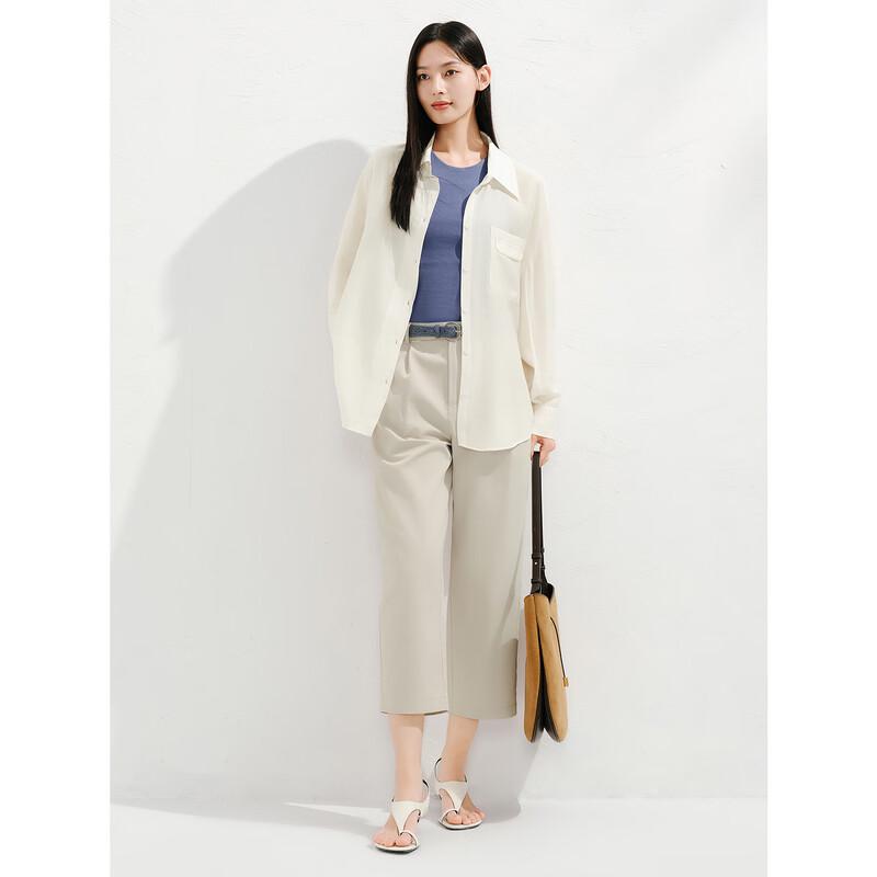 Annakou Women's Casual Cotton Linen Tapered Cropped Carrot Pants