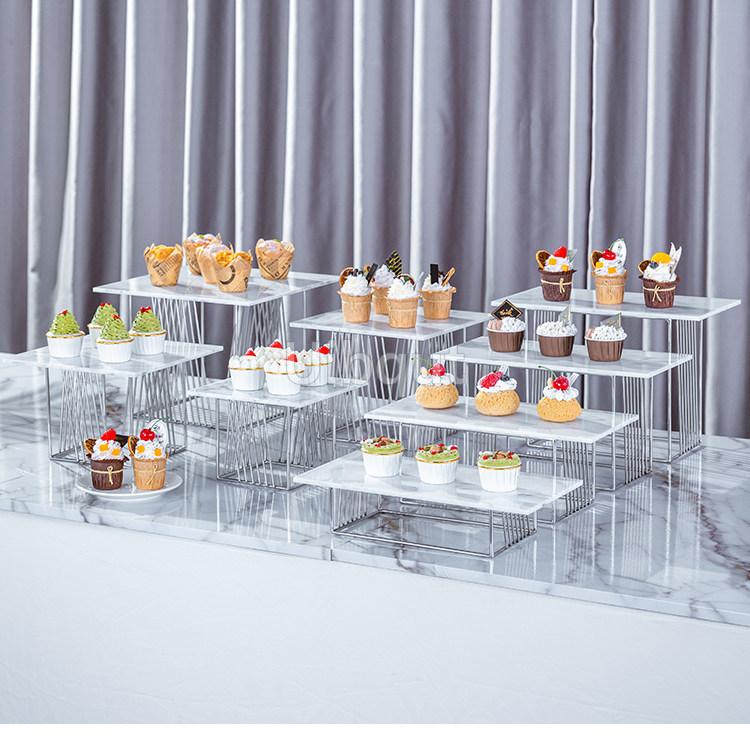 show exhibition Gold Shiny Cake rack sushi Snack Stand ceramic Plate Buffet Banquet Decor Wedding dessert table display holder