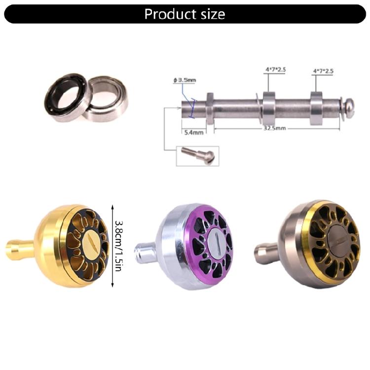Fishing Line Wheel Handle Knob Grip Metal Fishing Handle Knob Replacement Baits Casting Reels Power Knob Easy to Install