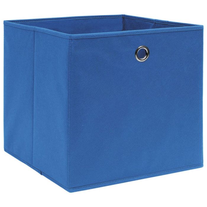 VidaXL Boîtes de rangement 4 pcs Bleu 32x32x32 cm Tissu 288337