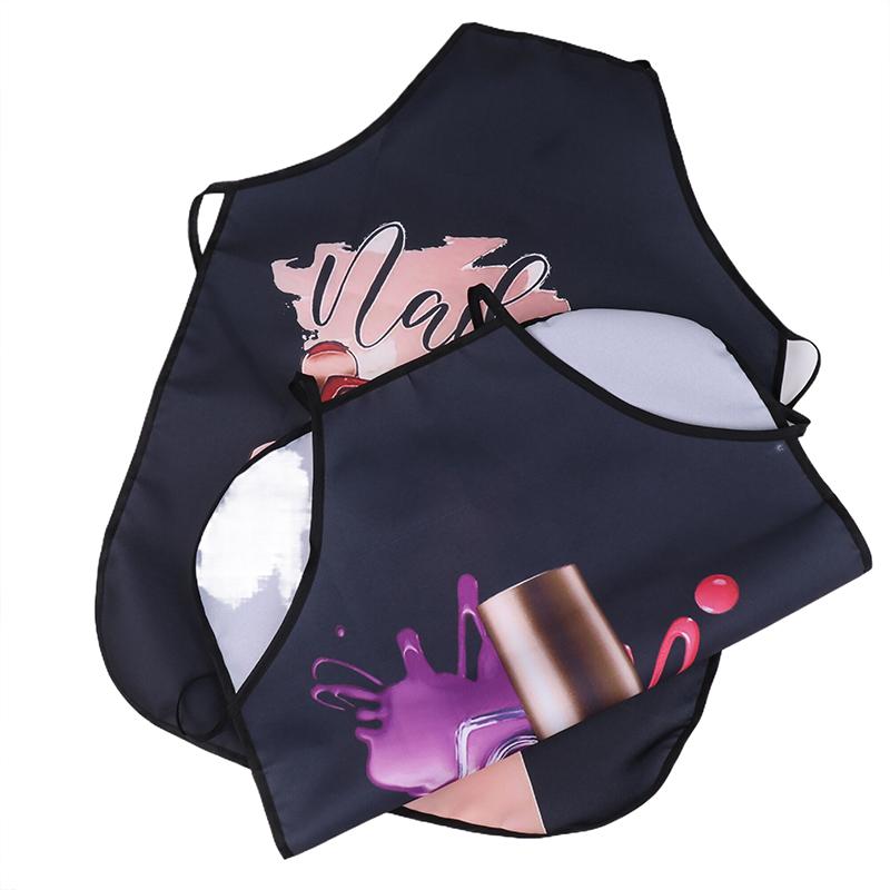 Design Nail Polish Apron For Women Gift Cleaning Pinafore Home Cooking Accessories Apron