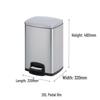 Zhuangtaitai Commercial Stainless Steel Pedal Trash Can