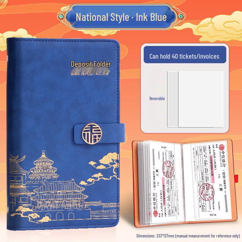 

Deluxe Deposit & Check Organizer: High-Value Passbook, Card, Ticket & Paper Collection Album