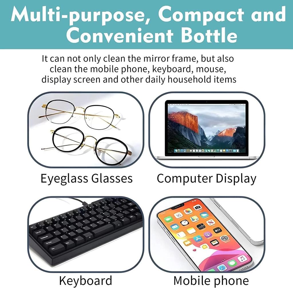 Eyeglass Cleaning Solution Multipurpose Glasses Care Liquid Lens Scratch Cleaning Tools High Concentration Glasses Repair Spray