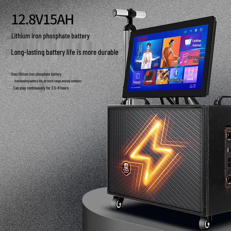MALONE Portable KTV Speaker with Video Display CN Plug (adapter Included)