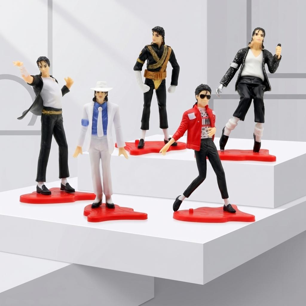Set of 6 Male and Female Figurine Models Standing On Display Bases Collectible Action Figures for Desk Shelf Decoration and Toy Collection