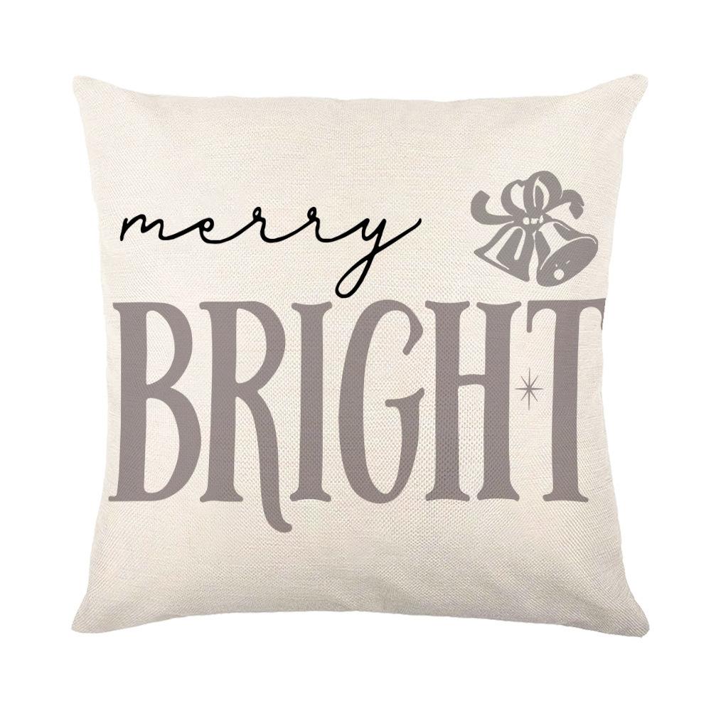 45X45Cm New Christmas Printed Detachable Cushion Pillow Cover Square Bedhead Living Room Sofa Cushion Cover