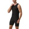 Combinaison Sauna Homme Gainant Body de Course Sweat à Fermeture Éclair Entraînement avec Short Maillot de Corps Fitness Musculation Combinaison d'Exercice Débardeur Combinaison