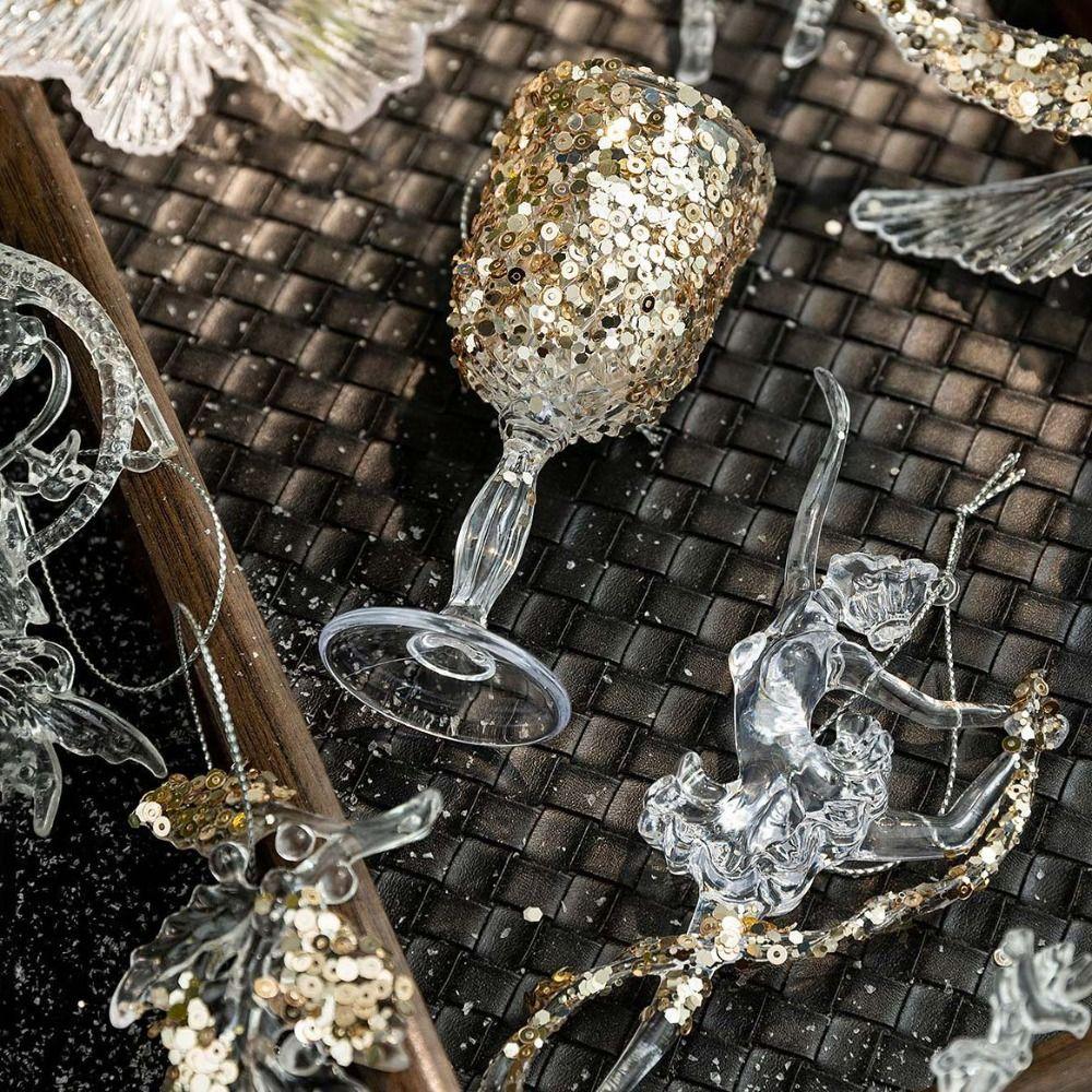 Snowflake Christmas Tree Ornaments DIY Crystal Hanging Christmas Crystal Pendants  Indoor Outdoor