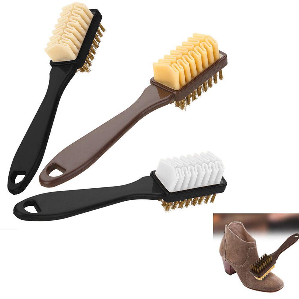 Random Color Plastic Multipurpose Boot Rubber Eraser Shoes Brush Long Handled Leather Cleaner Dust Cleaning