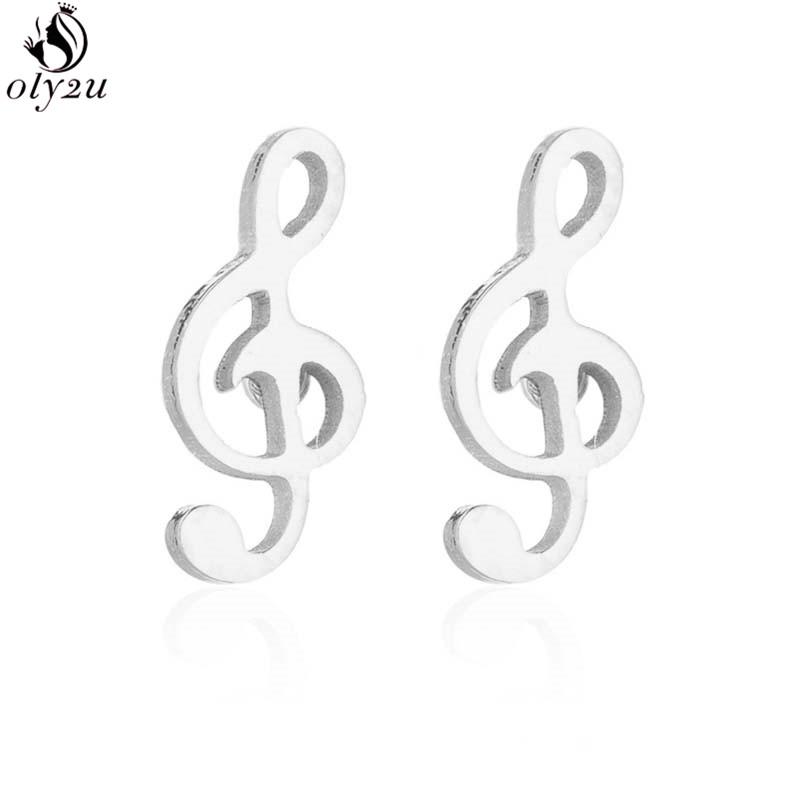 Hip-hop Stainless Steel Microphone Guitar Earring for Women Musical Ear Jewelry Girls Music Party Earrings Gift Accessories