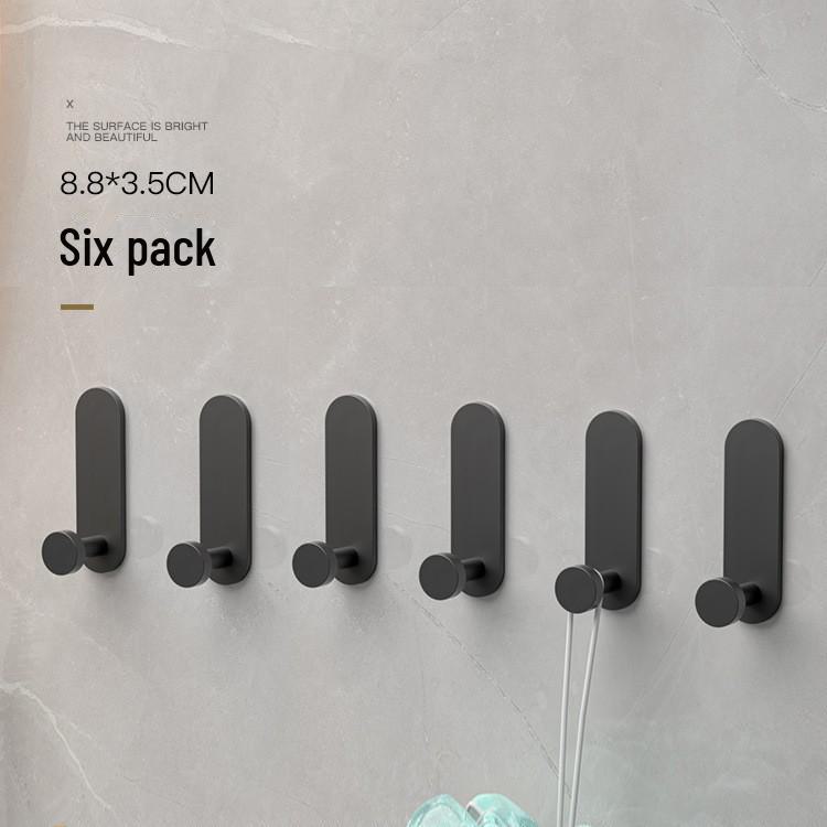 Gun Gray Adhesive Hook for Towels - Strong, Punch-Free Wall-Mounted Hook for Bathroom and Entryway