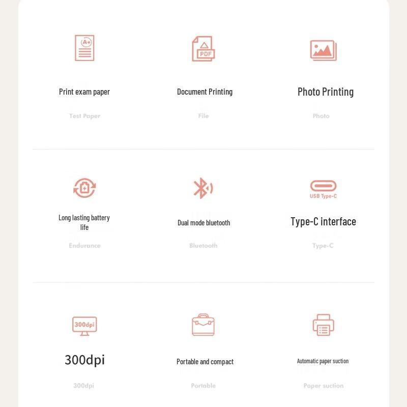 HPRT MT800 A4 Portable Bluetooth Printer CN plug (adapter included)