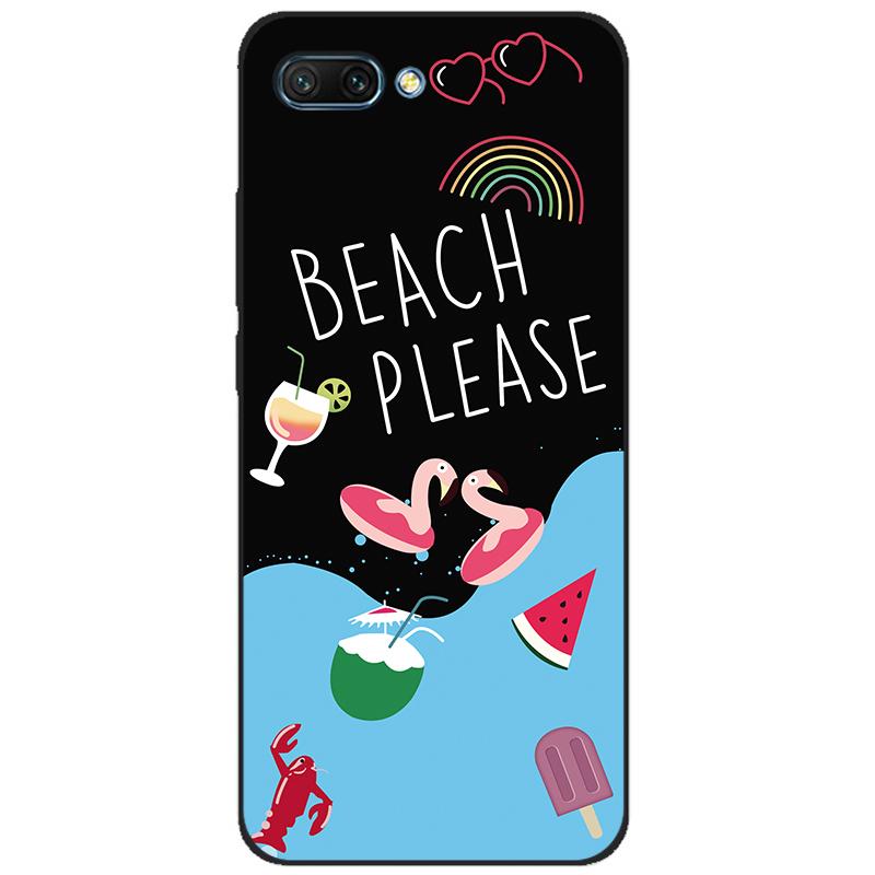 For honor 10 case soft silicon tpu back phone cover for huawei honor 10 Case Etui protective printing coque black tpu case