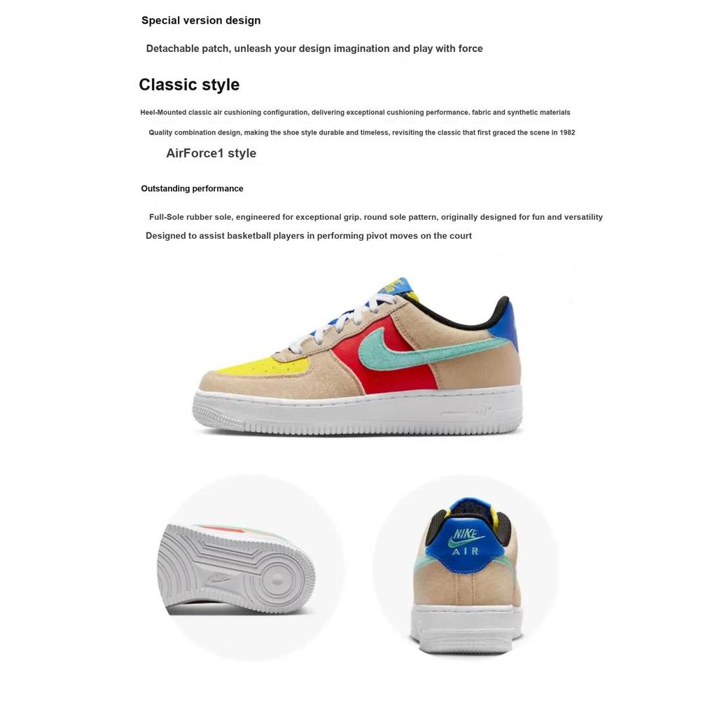 Nike Air Force 1 Low GS Multi-Color Velcro FN7818-100