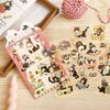 Mengmeng Black Meow Animal Creative Stickers, Cat Account Material DIY Stickers
