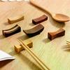 *Creative Japanese Chopsticks Holder Wooden Chopstick Pillow Spoon Fork Knife Stand Table Decor Chopstick Rest Tableware Holder