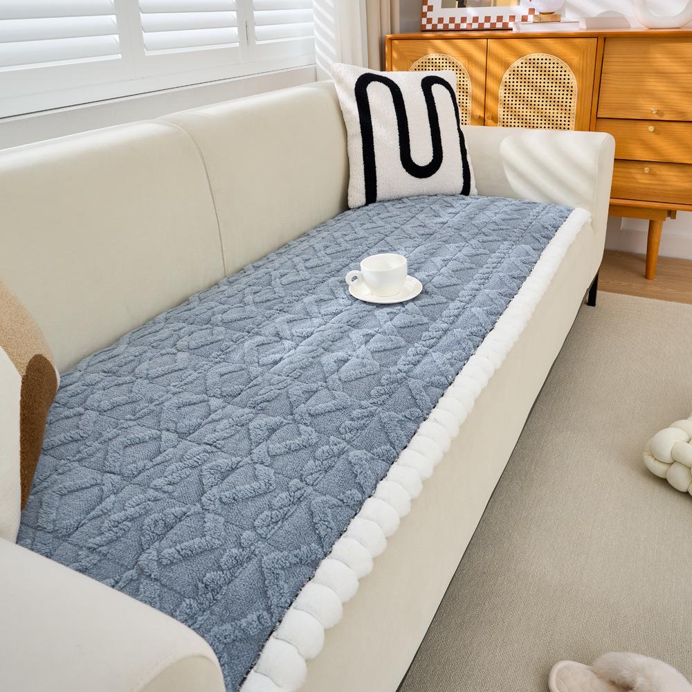 

Флис Тафу Новая Плюшевая Утолщенная Подушка для Дивана Осень и Зима Подушка для Сиденья Высококачественная Нескользящая Кожа Чехол для Дивана Покрывало 70*70cm