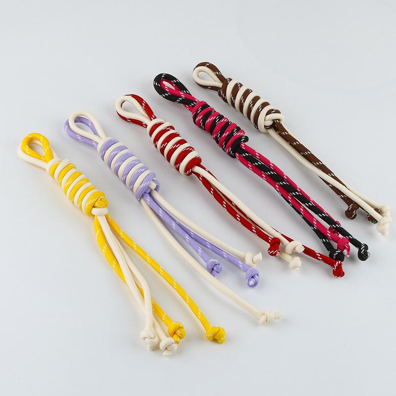 New Design Multi-Color Trendy Contrasting Nylon Hand Rope Versatile Accessory Keychain Wholesale