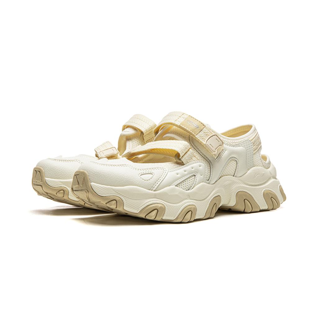 Li Ning Cat Paw SANDAL River Trekking Shoes Women's Ecru/Rock White Gray AGUW002-2