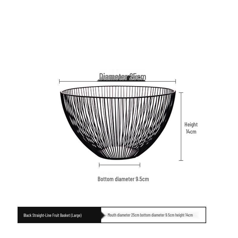 Coș Decorativ din Fier Forjat pentru Fructe și Gustări pentru Living