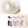 5 Pairs Women's Summer Thin Ice Silk Mesh Socks Cotton Base Solid Color Invisible Sweat Absorbent Non-slip No Heel Drop
