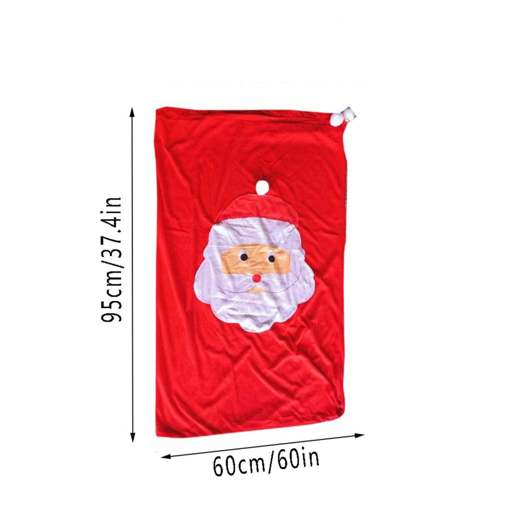 Christmas Velvet Santa Gift Sack, Reusable Christmas Bags with Storage Rope, Large Holiday Santa Bag for Xmas Present Toys