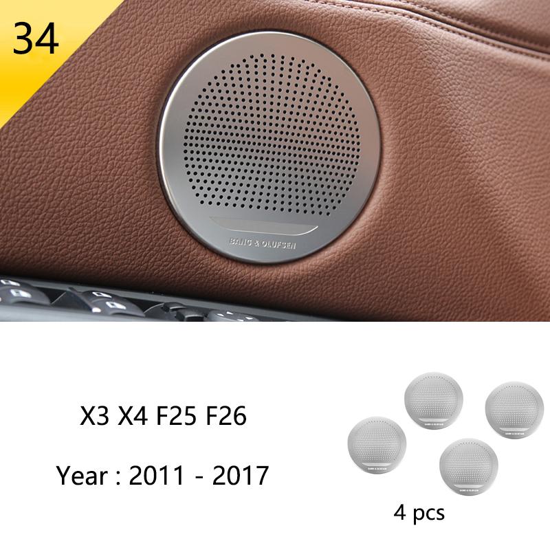 BBJS7 Accessories for BMW X3 X4 F25 F26 Car Inner Gearshift Air Conditioning CD Panel Door Armrest Cover Trim Decorative Car Stickers