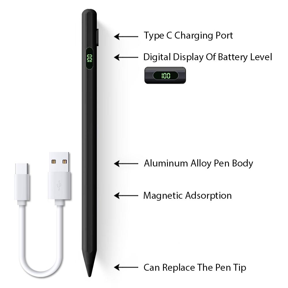 For Pencil For Ipad A16 10th Generation Stylus Pen Pro 13 M5 12.9 Air 11 M4 M3 5 4 3 Mini 7 6 A17 8th 9th Touch Pens