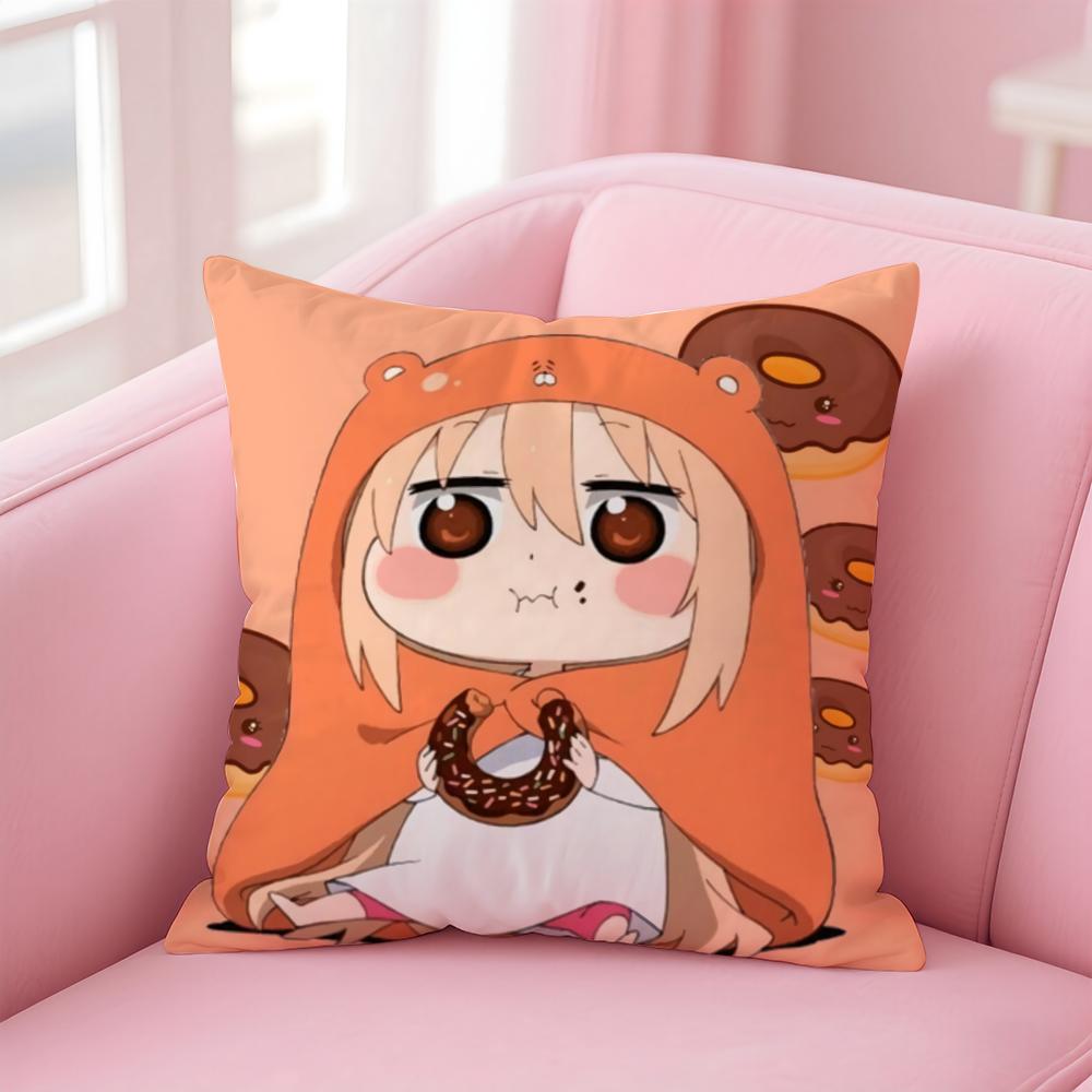 Funny Cute Anime Himouto UmaruchanH Cushion Cover Pillow Case Soft Skin Friendly Fabric  Concealed Zipper