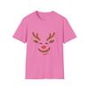 Unisex Softstyle T-Shirt Minimalist Reindeer Bold Christmas Holiday Expression