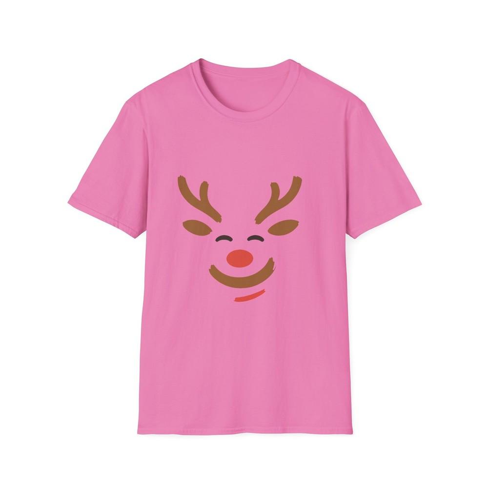 

Unisex Softstyle T-Shirt Minimalist Reindeer Bold Christmas Holiday Expression 3XL