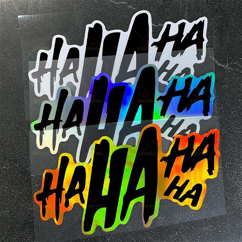 1pc HAHAHA Motocycle Stickers Waterproof for Motocycle Helmet Fairing Windshield Car Window Scooter Body Universal Vinyl Decals