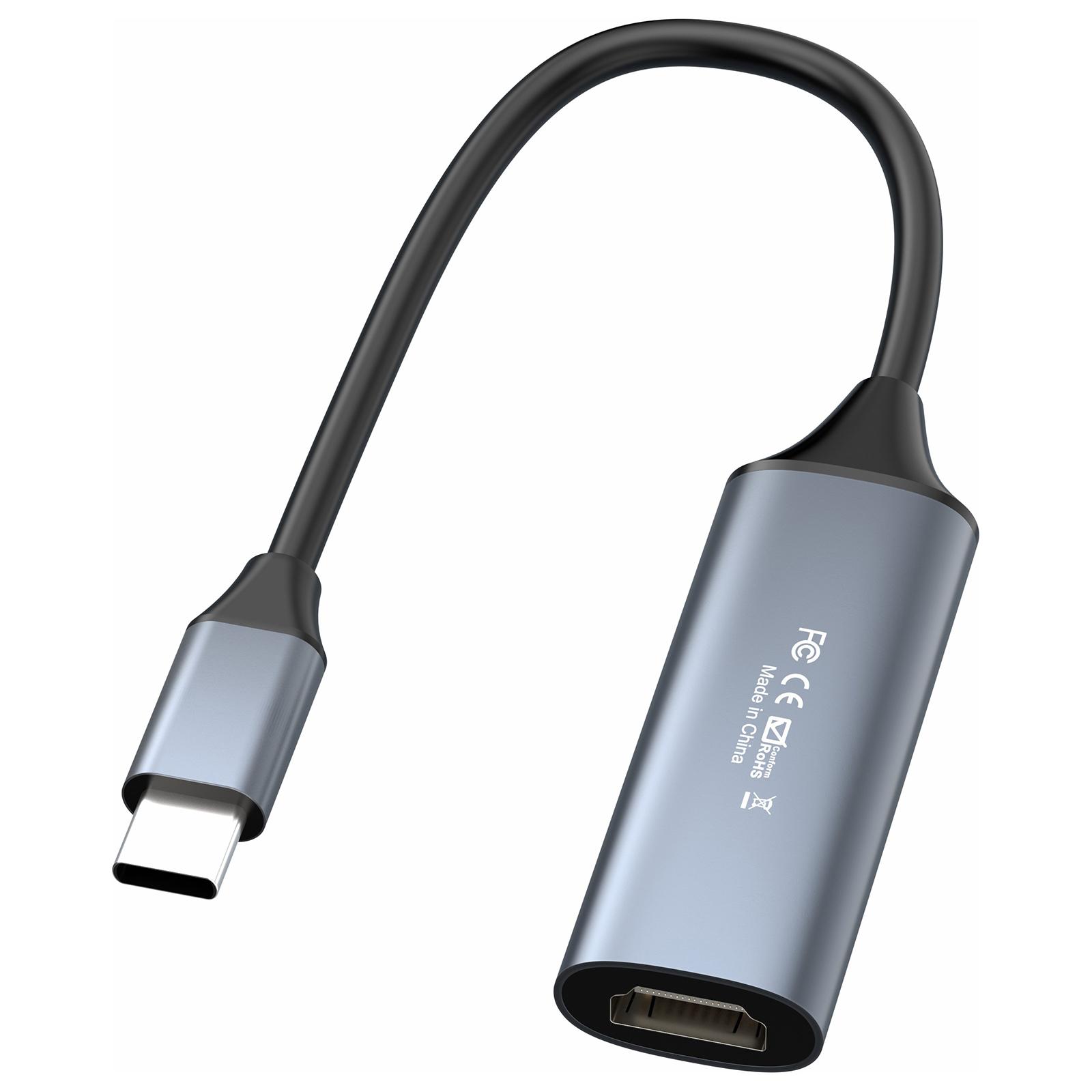

4K/30Hz HDMI to Type-C Capture Card for Video Recording and Streaming,6x2.3x1.1cm As Shown A