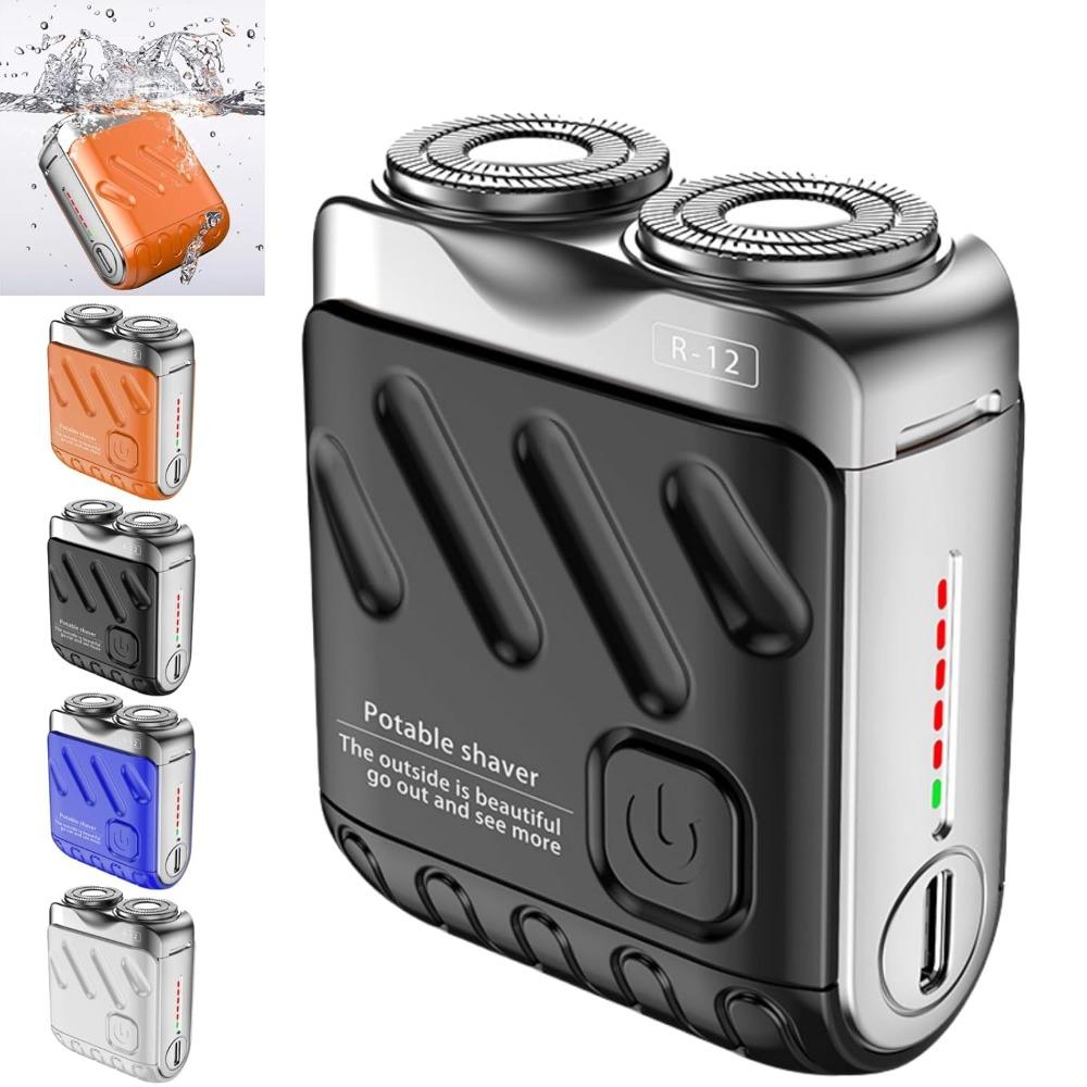 Mini Electric Razor Double-Ring Men's Shaver Portable Pocket Shaver