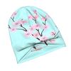 ZLIENSZUS Modern Adult Beanie Hat with Pink Sakura Print - Suitable for Streetwear, Casual Outfits, Spring Outfits, Unisex for &, Blends with Everyday