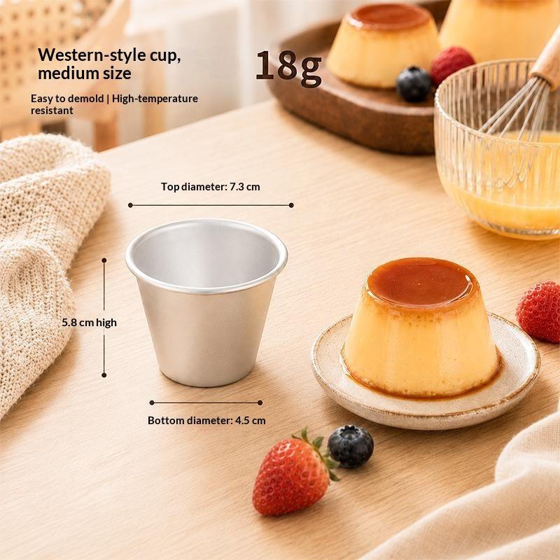 Home Kitchen Baking Mold 1/2Pcs Aluminum Alloy Easy Demold Reusable for Egg Tarts Mochi Desserts